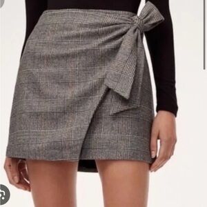 Wilfred Charcoal Plaid Mini Skirt size6